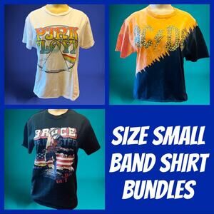 Rock Band Shirt Bundle- AC/DC, Bruce Springsteen, Pink Floyd Small / Medium